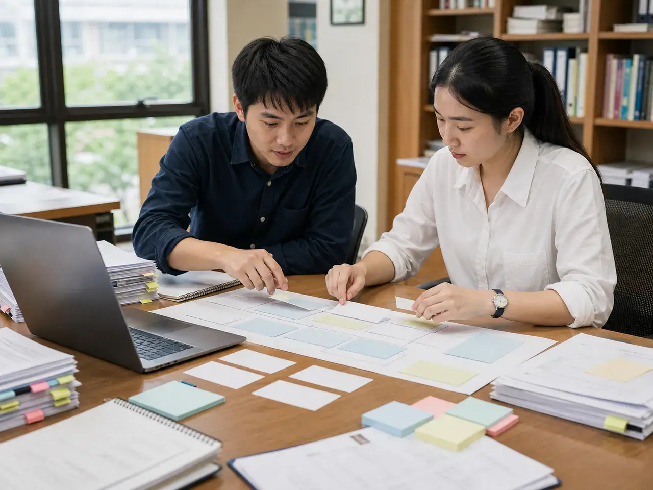 นักศึกษาไทยสองคนจัดขอบเขตงานวิจัยก่อนเริ่มใช้ ResearchOS